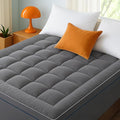 Bedsure Twin Mattress Topper - Pillow Top Mattress Pad Cover with Deep Pocket Fits up to 21 Inches, Plush Soft Bed Topper for Back Pain Relief, Overfilled with Down Alternative Filling, Grey