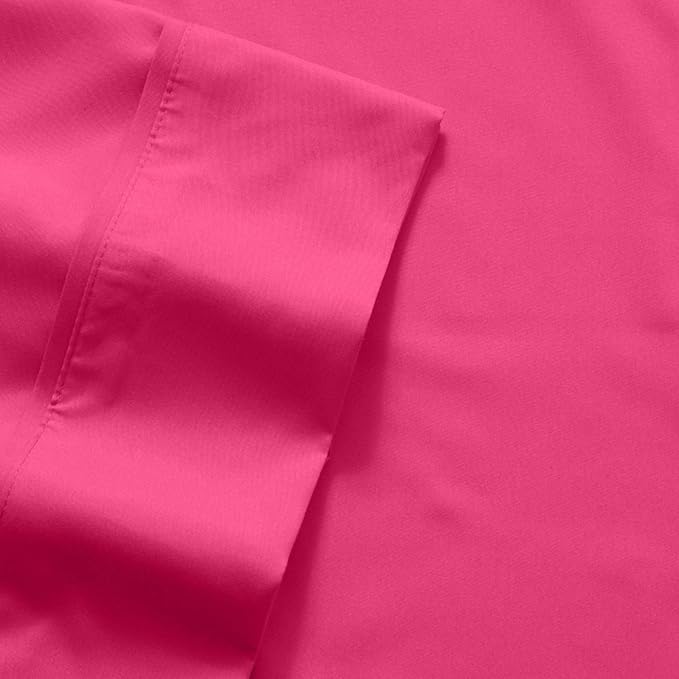 Cal King Size Bed Sheets - 6 Piece 1500 Supreme Collection Fine Brushed Microfiber Deep Pocket California King Sheet Set Bedding - 2 Extra Pillow Cases, Great Value, California King, Fuschia