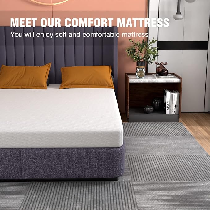 PayLessHere 5 Inch Full Gel Memory Foam Mattress Fiberglass Free/Bed-in-a-Box/CertiPUR-US Certified/Cool Sleep & Comfy Support