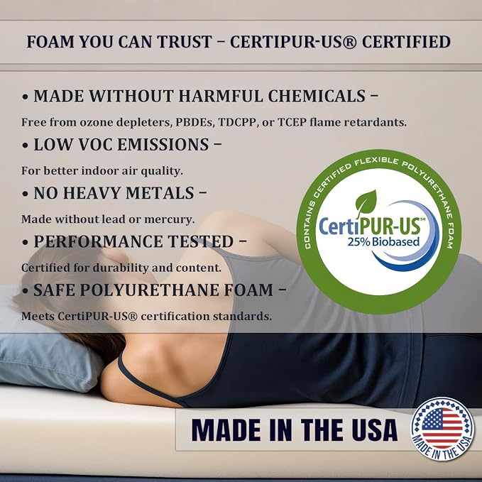 Foamma 4” x 28” x 79” Truck, Camper, RV Travel Visco Gel Memory Foam Bunk Mattress Replacement, Made in USA, Comfortable, Travel Trailer, CertiPUR-US Certified, Cover Not Included