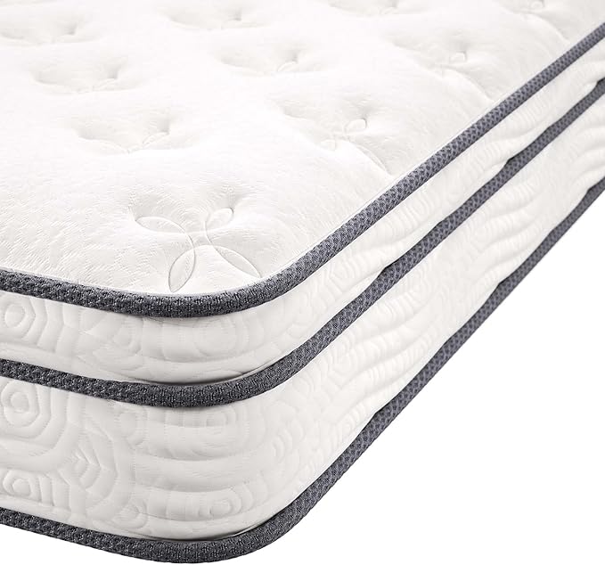 Modway Jenna 8” Innerspring and Memory Foam Queen Mattress With Individually Encased Coils