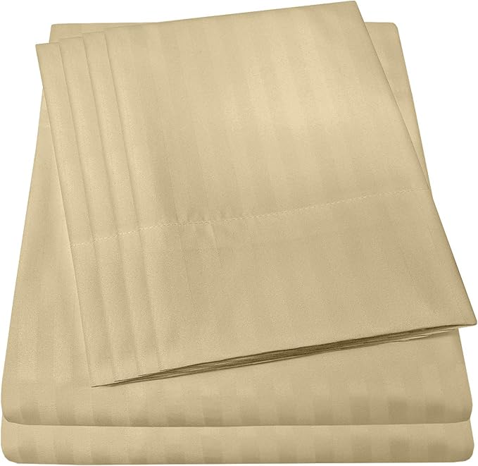 Cal King Size Bed Sheets - 6 Piece 1500 Supreme Collection Fine Brushed Microfiber Deep Pocket California King Sheet Set Bedding - 2 Extra Pillow Cases, Great Value, California King, Dobby Sage