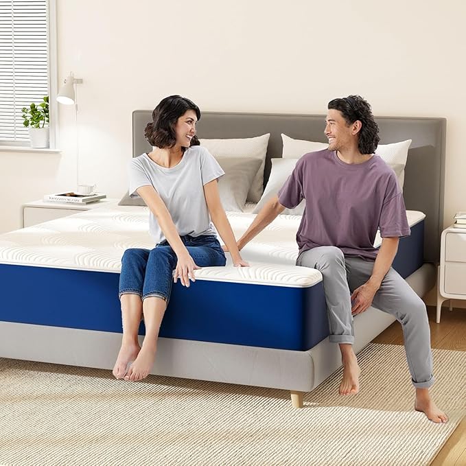 Swbvs Firm Queen Mattress, 10 Inch Cooling Memory Foam Queen Size Mattress with Removable Zippered Cover for Easy Cleaning, Pressure Relief & Firm Support