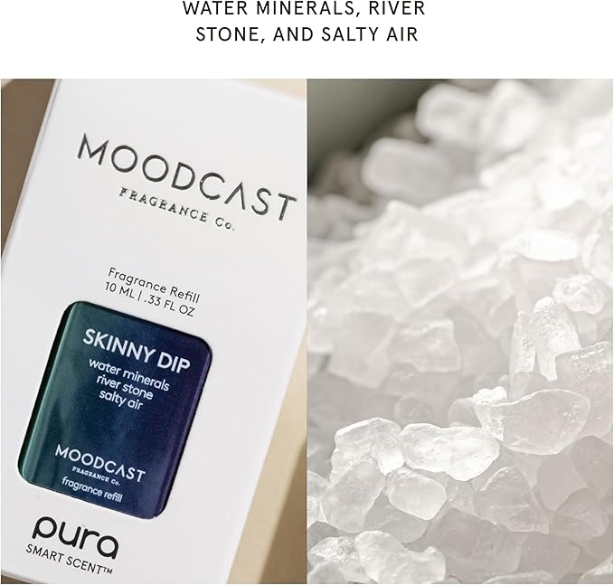 Pura & Moodcast Home Scent Refill - Smart Home Air Diffuser - Up to 120-Hours of Luxury Fragrance per Refill - Spring & Summer Fragrance - 2 Pack, Skinny Dip