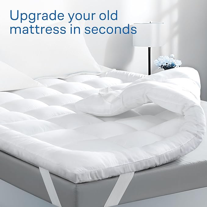 Ultra Soft Twin XL Mattress Topper - Cloud-Like Mattress Pad for Back Pain Relief - Breathable Cooling Material for Hot Sleepers
