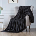 Walensee Fleece Blanket Plush Throw Fuzzy Lightweight (Twin Size 60x80 Black) Super Soft Microfiber Flannel Blankets for Couch, Bed, Sofa Ultra Luxurious Warm and Cozy for All Seasons