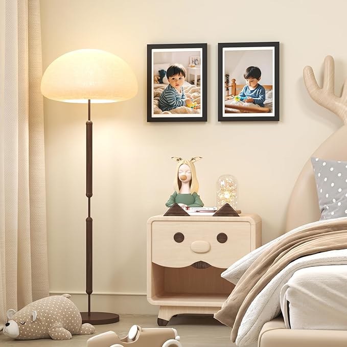 KINLINK 9x12 Kids Art Frames Set of 2, Solid Wood Kids Artwork Frames Changeable with Acrylic Front Opening Holds 150 Pictures, Art Frame for Kids Artwork with Mat or without Mat, Black