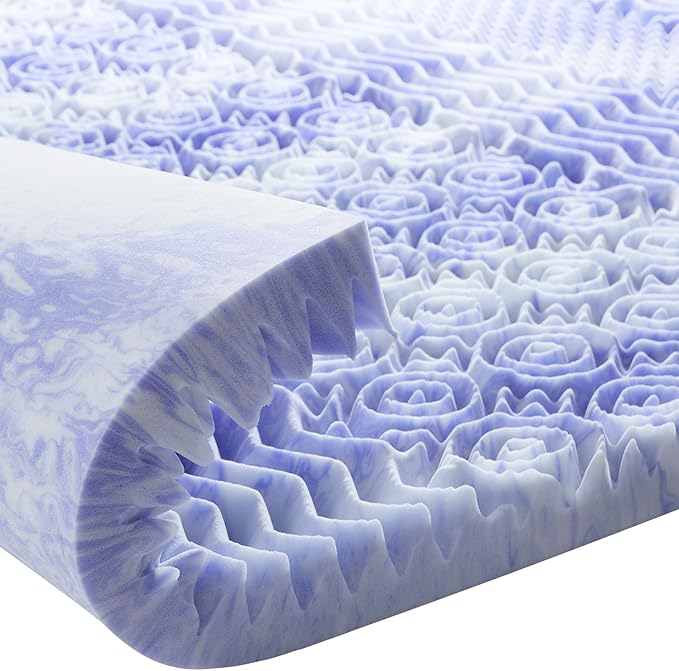 Dreamsmith 3 Inch Queen Memory Foam Mattress Topper,Gel Infused 7-Zone Foam Mattress Topper for Pressure Relief, CertiPUR-US Certified, Queen Size Mattress Pad