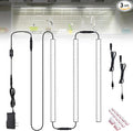 3 Pcs 12 Inch LED Under Cabinet Lighting, Black Shell Under Counter Lighting 6000K Cool White, Dimmable Closet Light, Plug and Play, LED Light Bars for Kitchen Cabinet, Cupboard, Closet, Desk