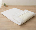 EMOOR Japanese Futon Mattress CLASSE & Fitted Sheet PRESSO Queen Made in Japan, Cotton (White) Foldable Floor Sleeping Bed Tatami Mat