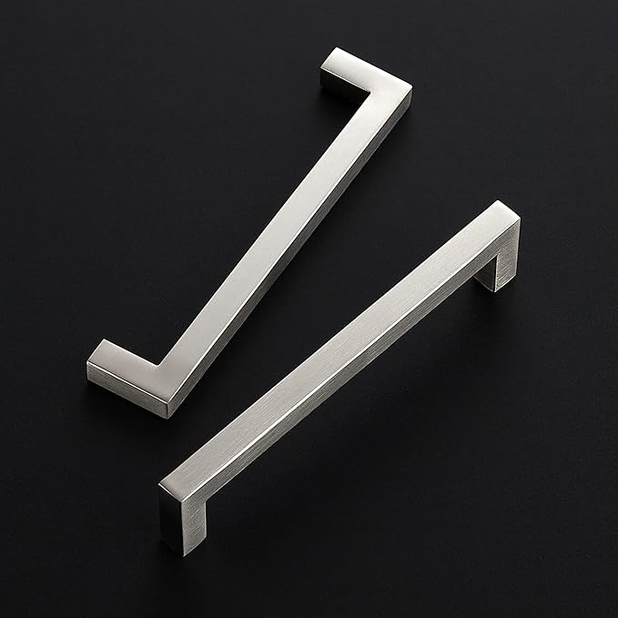 Ravinte 25 Pack 6-1/4 Inch Square Cabinet Handles - Brushed Nickel Pulls, Stainless Steel Drawer Pulls, Kitchen Cabinet Hardware
