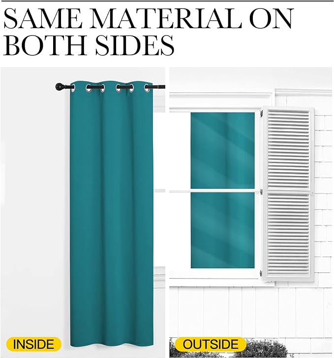 NICETOWN Room Divider Heavy Curtain Screen Partitions, Basement Hospital Medical Clinic Spa Lab Cubicle Divider Privacy Screen, Patio Door Curtain (Peacock Blue, 1 Panel, 8.3ft Wide x 10ft Long)