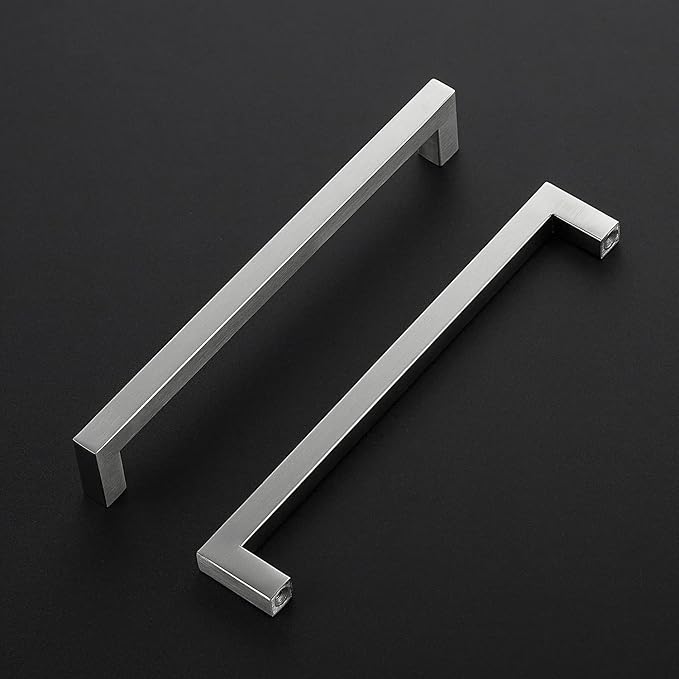 Ravinte 15 Pack Brushed Nickel Kitchen Cabinet Handles 8 Inch Cabinet Pulls Square Kitchen Hardware for Cabinet Drawer Pulls Drawer Handles Come with Screwdriver