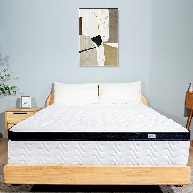 Twin Mattress | 10 Inch Twin Size Hybrid Mattresses in a Box | Medium Firm Memory Foam and Individual Pocket Springs | Fiberglass Free Bed Matress | Breathable | CertiPUR-US