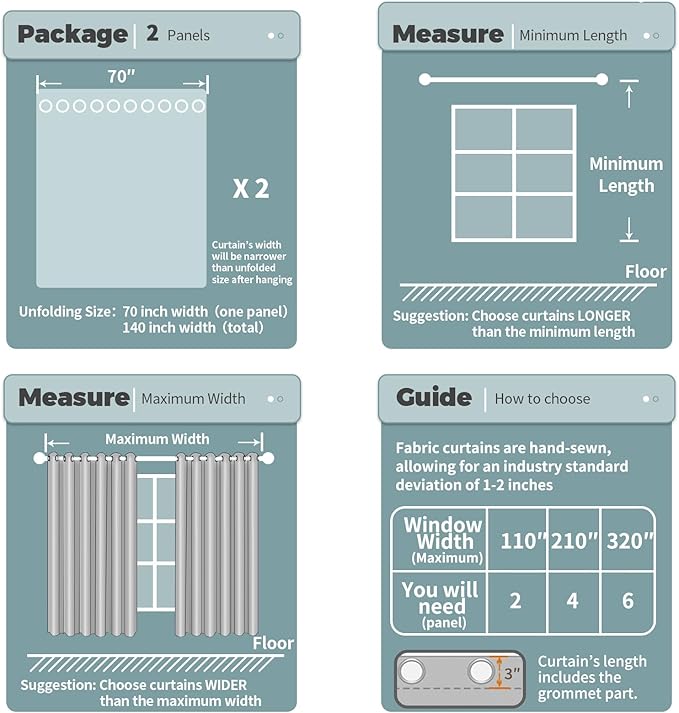 BGment Room Darkening Curtains 63 Inches Long - Grommet Thermal Insulated Drapes Window Treatment Curtains for Bedroom, 2 Panels, 70 x 63 Inch, Beige