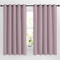 NICETOWN Room Darkening Curtain Panels 66 - Window Treatment Energy Saving Thermal Insulated Solid Grommet Room Darkening Drapes for Living Room (Baby Pink, 1 Pair, 66 by 66-Inch)