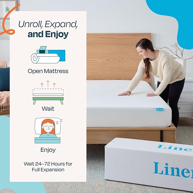 Linenspa 8 Inch Gel Infused Memory Foam Mattress – Full Size – Medium Feel - Cooling Gel - Mattress in a Box - Primary or Guest Bedroom - Pressure Relieving and Breathable – CertiPUR-US Certified