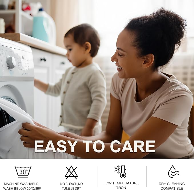 NICETOWN 100% Blackout Window Curtain Panels 90 inch Length for Living Room, Set of 2, Snow White, 42 inches Wide, Thermal Insulated Drapes
