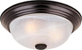 DESIGNERS FOUNTAIN Reedley 2-Lights Flush Mount Ceiling Light, 11 Inch Lighting Fixture for Kitchen, Bedroom, Bathroom, and Hallway, White Alabaster Glass, Oil Rubbed Bronze, 1257S-ORB-AL