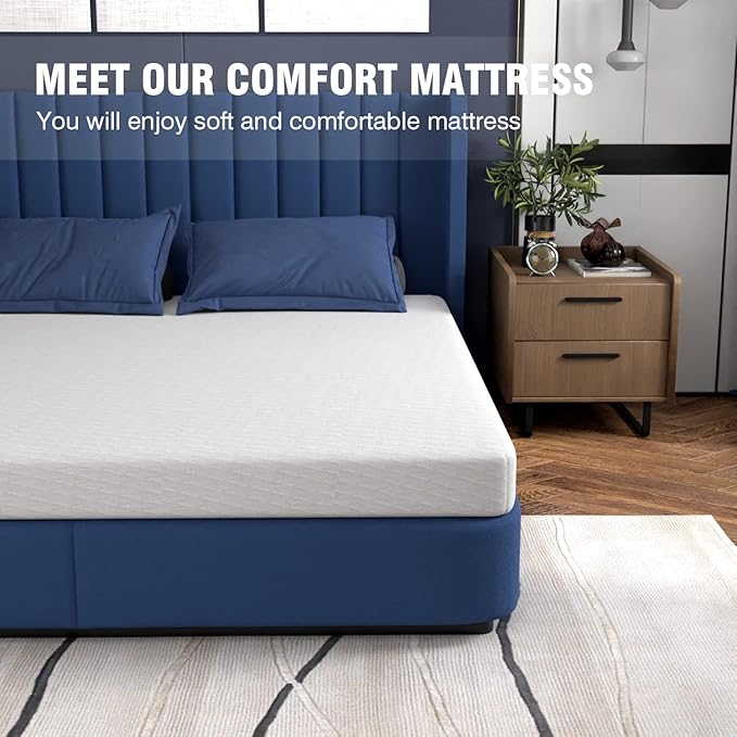 PayLessHere 5 Inch King Gel Memory Foam Mattress Fiberglass Free/CertiPUR-US Certified/Bed-in-a-Box/Cool Sleep & Comfy Support