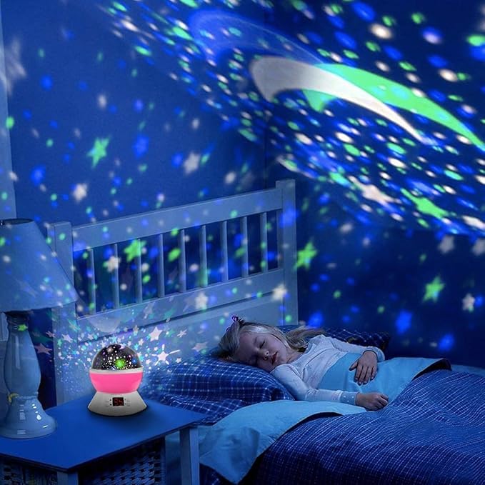 Snowflake Projector Night Light Indoor, Snowflake Nightlight with Timer, Star Lights Projector for Ceiling Kids Room Decor Gifts for 3-8 Year Old Girls Christmas Birthday Gift for Toddler