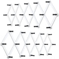 WEBI Accordion Wall Hanger,Wooden Expandable Coat Rack,Accordion Hat Rack for Wall for Hats,Caps,16 Peg Hooks,Black White,2 Packs