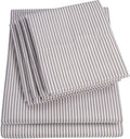 King Size Bed Sheets - 6 Piece 1500 Supreme Collection Fine Brushed Microfiber Deep Pocket King Sheet Set Bedding - 2 Extra Pillow Cases, Great Value, King, Classic Stripe Gray