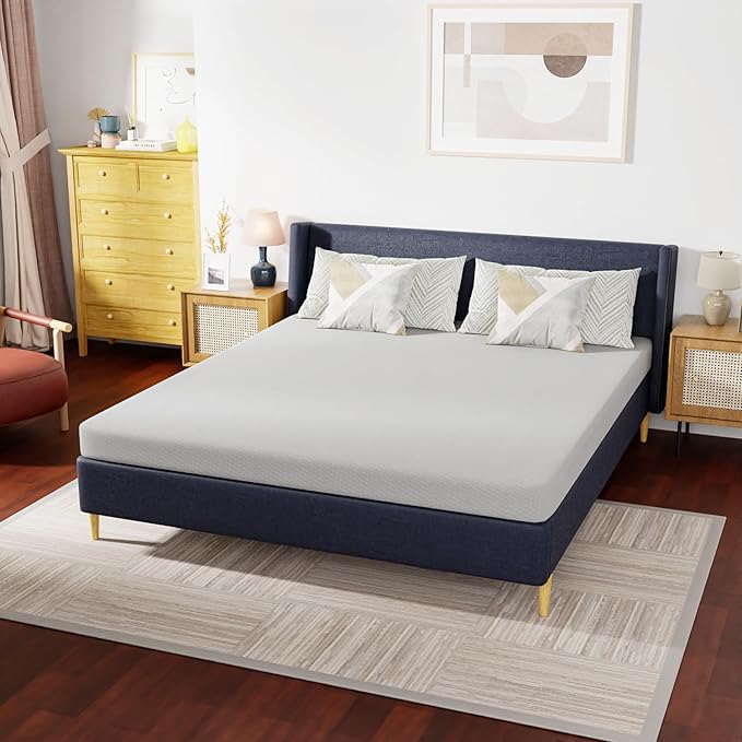 PayLessHere 5 Inch Gel Memory Foam Mattress Fiberglass Free/CertiPUR-US Certified/Bed-in-a-Box/Cool Sleep & Comfy Support,California King