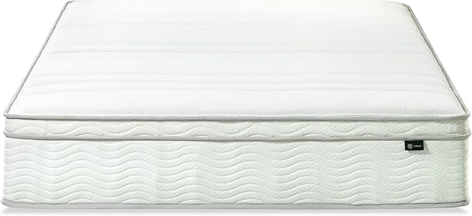 ZINUS 12 Inch Foam and Spring Mattress, Full, CertiPUR-US Certified Foams, Mattress in A Box, White