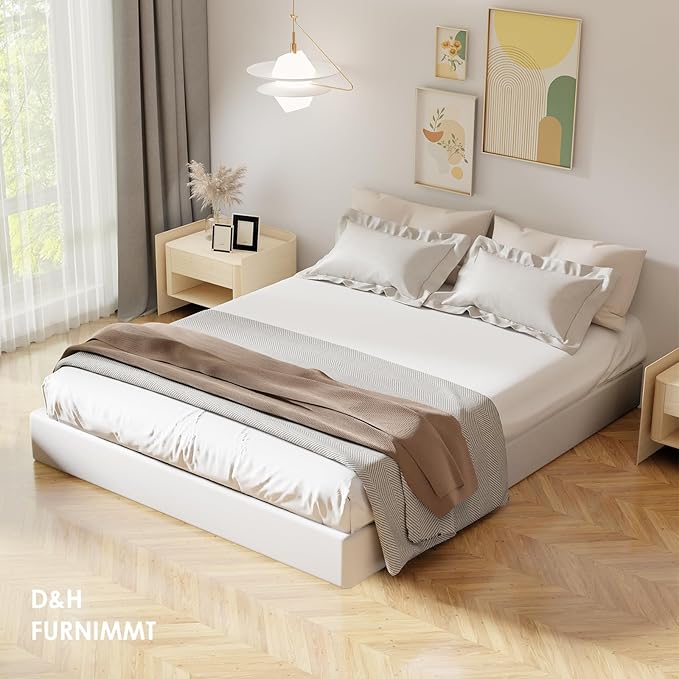 D&H FURNIMMT 7 Inch Twin Size Box Spring, Heavy Duty Metal Box Spring Bed Base with Fabric Cover, Mattress Foundation, Easy Assembly, Noise Free（Twin）