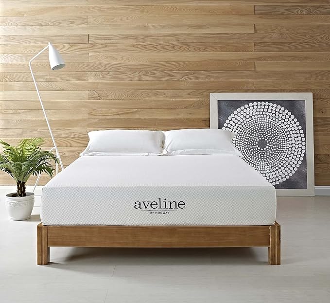 Modway Aveline 10” Gel Infused Memory Mattress with CertiPUR-US Certified Foam California King Mattress