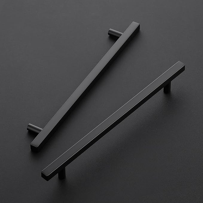 Ravinte Black Cabinet Handles 30 Pack 8-4/5 inch Matte Black Square Cabinet Pulls Kitchen Hardware 11-3/10 inch Overall Length Kitchen Drawer Pulls