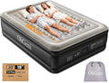 OhGeni Cal King Air Mattress with Built in Pump, 18" Tall Inflatable Blow Up Bed, Luxury Comfort for People(190CM Height), Keep Feet from Dangling, Foldable & Portable Colchon inflables, Black