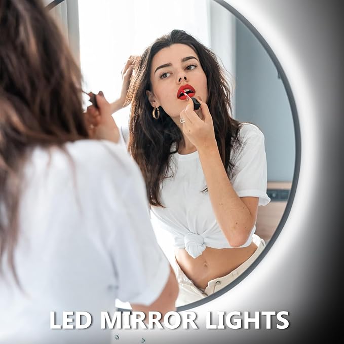 dalattin White LED Strip Lights, 40ft Dimmable LED Light Strip 6500K Bright Daylight White 24V, 720 LEDs 2835 Tape Lights for Bedroom, Kitchen, Mirror, Home Decoration(2 * 20ft)