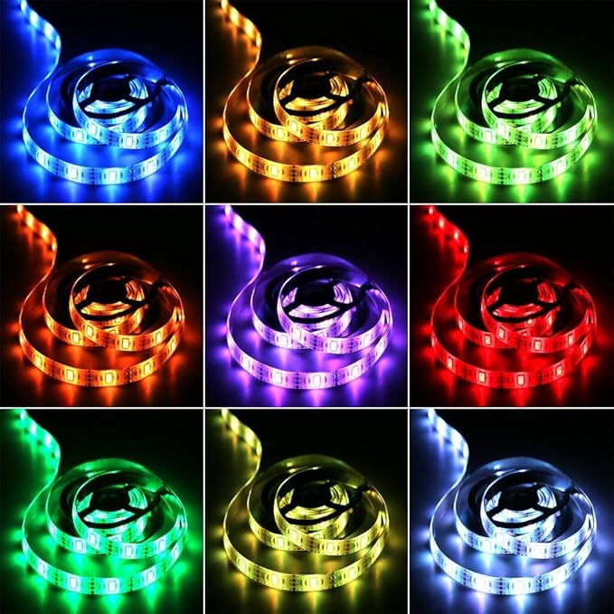 2m/6.6FT Battery Powered Led Strip Lights, LED Strip with 24 Keys Remote Control, RGB Led Rope Lights for Party and DIY Decoration