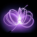 MaxLax EL Wire Purple, 16.4ft/5m Portable Battery Pack Neon Light Strip 360° Cuttable Glowing Rope Lights for Parties, Halloween, DIY Decoration