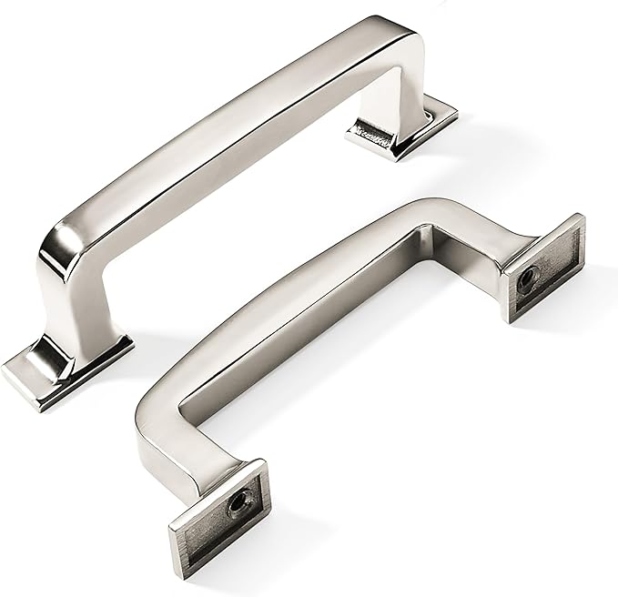 Khtumeware 10 Pack Polished Nickel Cabinet Pulls & Drawer Handles - 3-3/4 Inch, Kitchen Cabinet Hardware