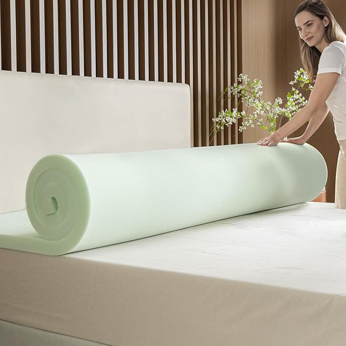 ZINUS 1.5 Inch Green Tea Memory Foam Mattress Topper, Smaller, More Convenient WonderBox Packaging, Pressure-Relieving Layers, CertiPUR-US Certified, Queen