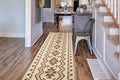 Custom Length Cut to Size Tribal Ethnic Southwestern Inspired Hallway Runner Rug, Non Slip Rubber Backed, 31 inch Wide X Customized Length, Aztec Beige, 31 inch X 15 feet