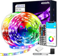 VOLIVO 400ft Led Strip Lights for Bedroom, Color Changing Led Light Strips Kit with 24 Keys IR Remote and Smart App Control, RGB Music Sync Lighting for Room, Home Decor