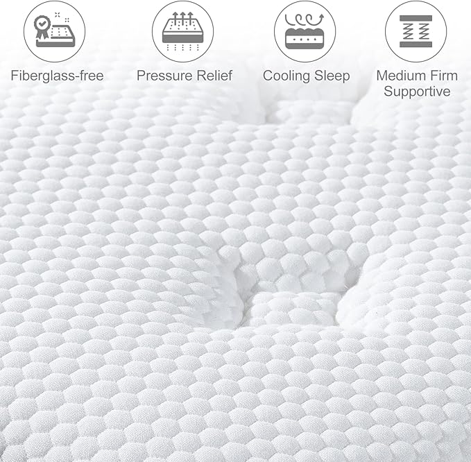 S SECRETLAND Queen Mattress, 12 Inch Cooling-Gel Memory Foam and Individually Pocket Innerspring Hybrid Mattress, Queen Bed Mattress in a Box, CertiPUR-US Certified,60”*80”, Medium Feel
