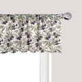 Ambesonne Olive Window Valance, Digitally Generated Hand Drawn Style Botanical Blossoms, Curtain Valance for Kitchen Bedroom Decor with Rod Pocket, 54" X 18", Quartz Taupe