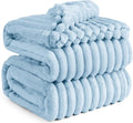 Bedsure GentleSoft Blue California King Size Blanket for Couch - Cozy Soft Blankets for Women, Cute Small Fleece Throws for Girls, Birthday Gifts for Women, Light Blue, 102x96 Inches
