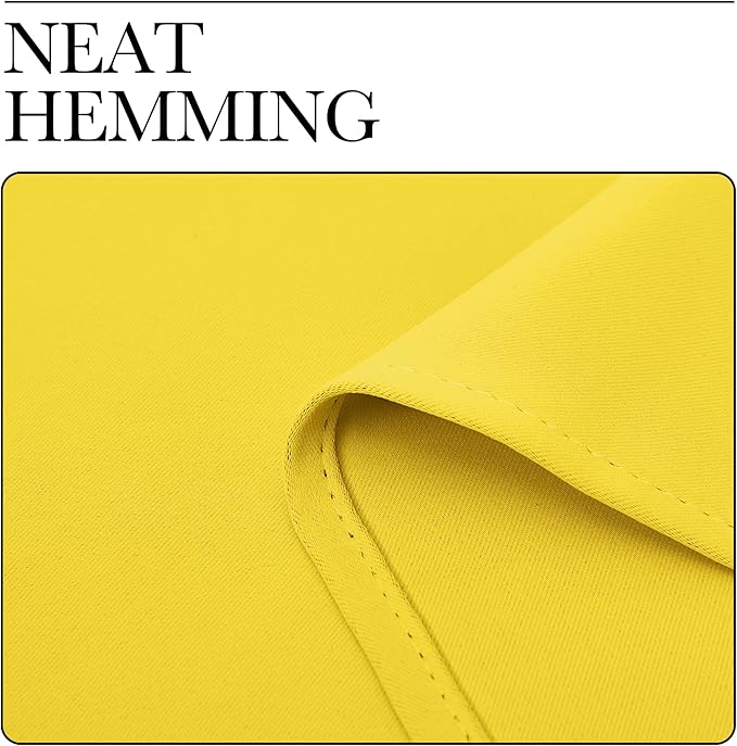 NICETOWN Bedroom Curtain Panels Draperies, Thermal Insulated Solid Grommet Curtains/Drapes (1 Pair, 34 by 63 inches, Bright Yellow)