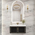Niccy Arched LED Bathroom Mirror, 51x27 Inch Arch Frameless Backlit Mirrors for Wall Arched Lighted Vanity Mirrors Defogger and 3 Color, Explosion-Proof, HD Glass and IP65 Waterproof
