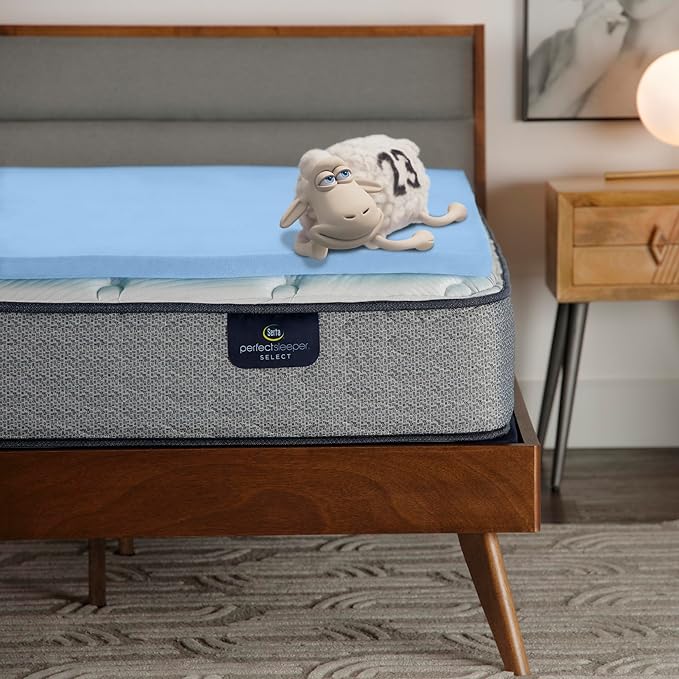 Serta Comfort Cool Memory Foam Mattress Topper, 1.5 Inch, Queen