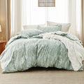 Bedsure King Comforter Set - Sage Green Bed Set, 3 Pieces Cute Floral Bedding, 1 Soft Reversible Botanical Flowers Comforter and 2 Pillow Shams