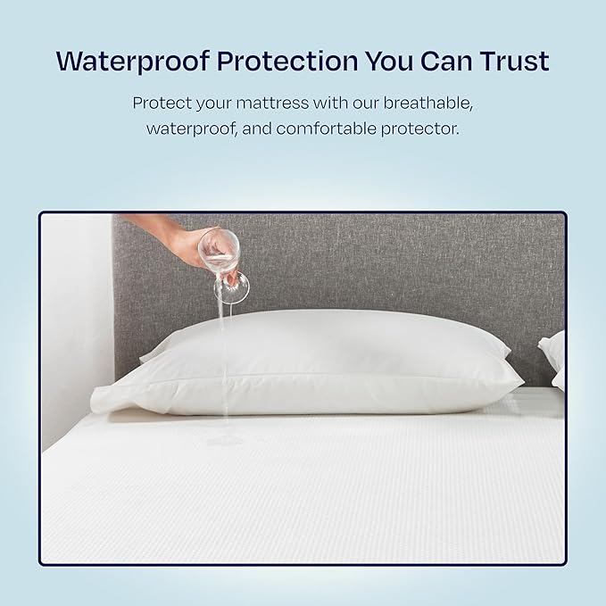 2-Pack Waterproof Mattress Protector for Full Size Bed - Soft, Noiseless, Cooling, Full Bed Mattress Protector with Deep Pockets to Fit 8-20 inch Mattress