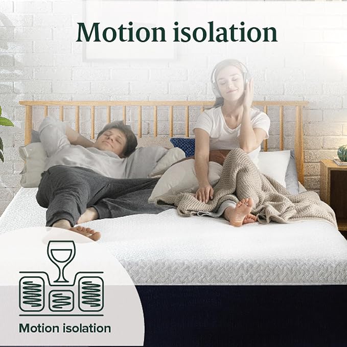ZINUS 12 Inch Queen Cooling Comfort Hybrid Mattress [New Version], Fiberglass Free, Medium Firm Feel, Motion Isolation, Certified Safe Foams & Fabric