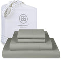 Threadmill Luxury 800 Thread Count King 100% Cotton Sheets - Moonrock Grey Sateen Weave Bed-Sheets, Better Than Egyptian Cotton, 4 Pc Solid Soft Bed Set, Fits 16" Deep Pocket